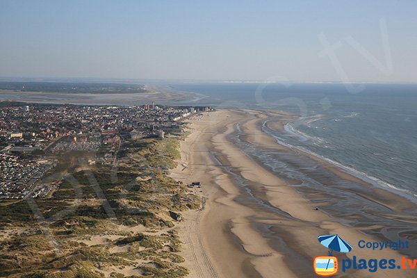 Foto des Berck Naturistenstrandes aus der Luft