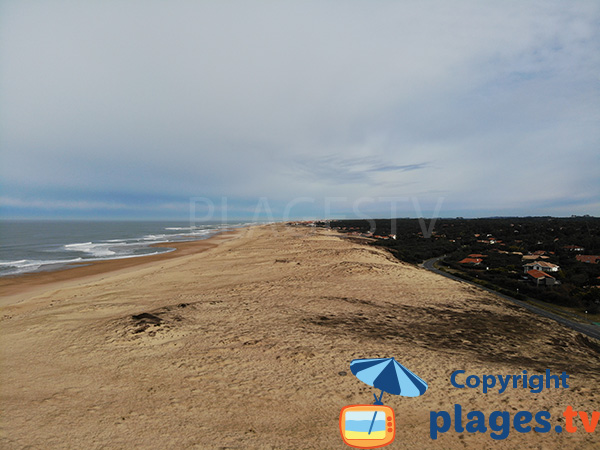 Photo de la plage naturiste d'Hossegor à proximité de Seignosse