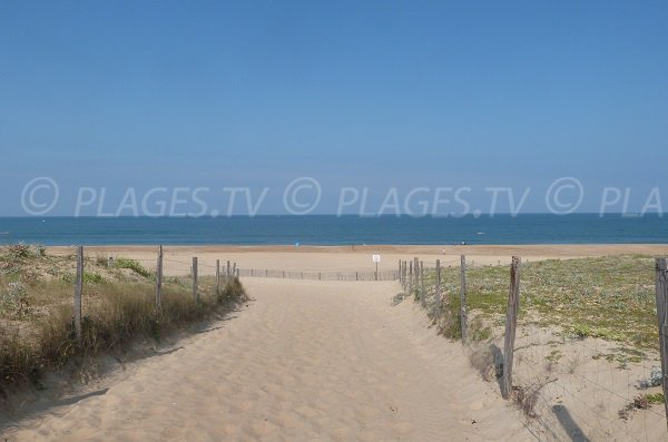 Arrivo sulla spiaggia a nord di Hossegor