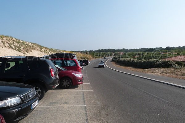 Parking of naturist beach in Hossegor