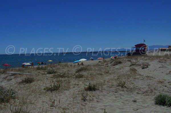 Lifeguard station of the naturist beach of Leucate