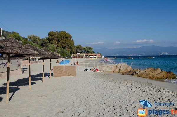 Private beach on the Neptune beach in Ajaccio - Corsica