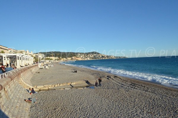 Spiaggia Neptune in Nizza in inverno