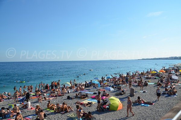 Stone beach in Nice -  Negresco area