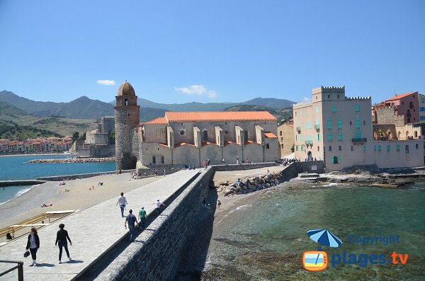 North beach from chapel St-Vincent - Collioure