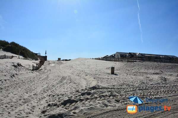 Environnement de la plage Nord de Fort Mahon au niveau de l'accès