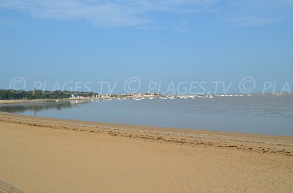 Plage à Fouras où l'on peut pratiquer la pêche à pied à marée basse