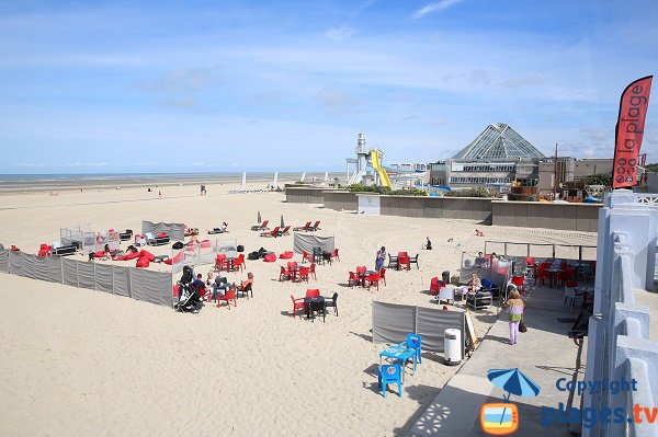 Bar am Strand von Le Touquet - Nordbereich