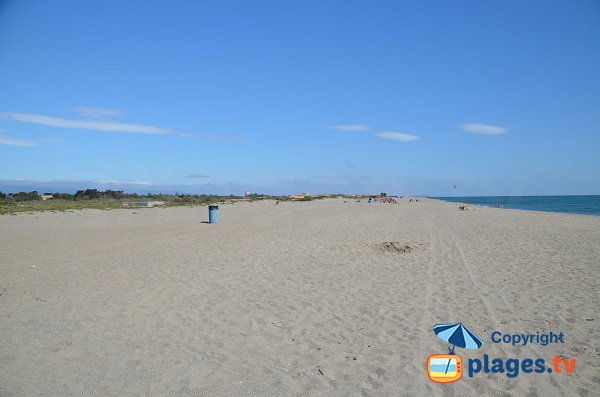 Plage de Torreilles du sud vers le nord