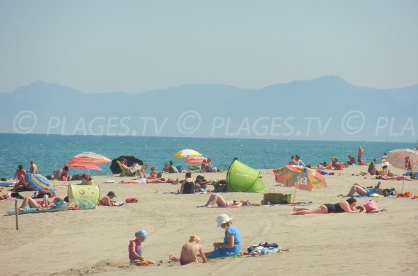 Nord beach in Torreilles in summer