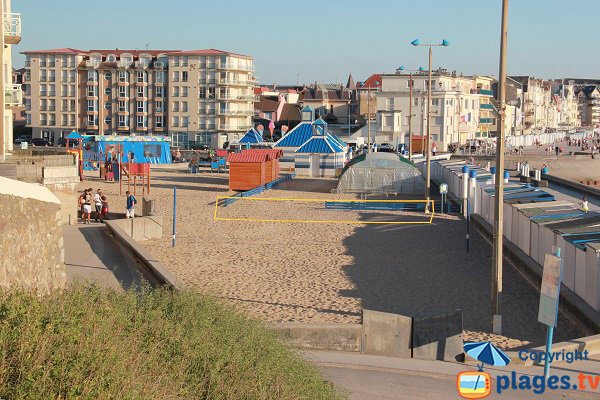 Area with games for children in Wimereux