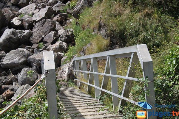 Passerelle d'accès à la crique de Notored