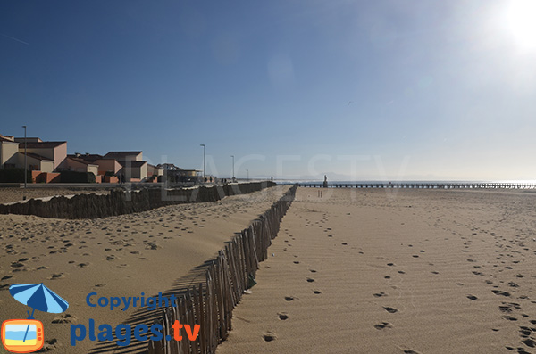 Plage le long de la promenade les Terrasses de l'Océan à Capbreton