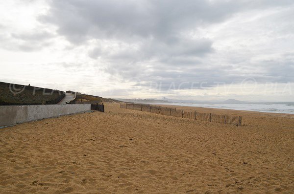 Plage de l'Océan avec vue sur la promenade du front de mer d'Anglet