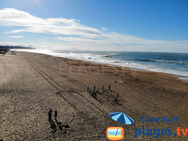 Plage de l'océan d'Anglet côté Biarritz