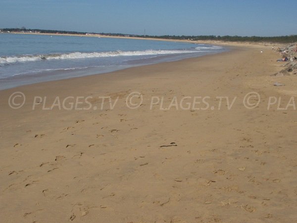 Ocean beach in La Tranche sur Mer - France