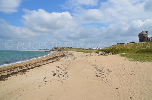 Photo de la plage océan de St Pierre Quiberon avec vue sur la plage du Moulin Rouge