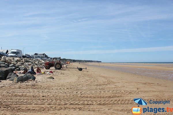 Cale de mise à l'eau sur la plage d'Omaha Beach