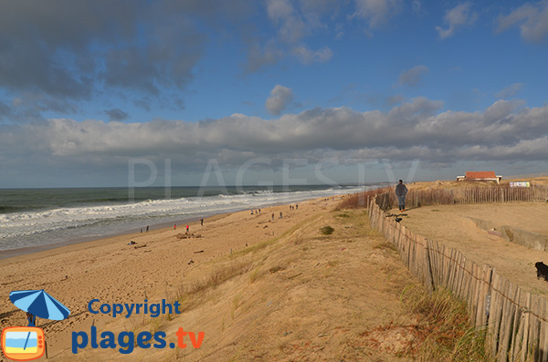 Grande plage de sable à Ondres