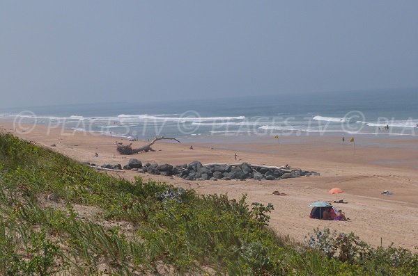 Plage d'Ondres en direction de Tarnos