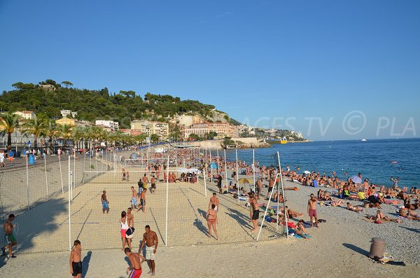 Volleyball on the beach near old Nice