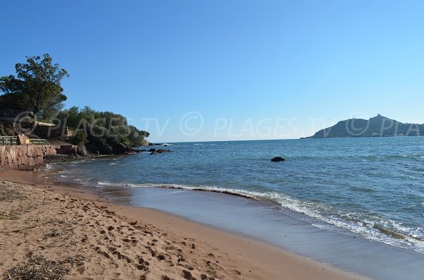 Cap Dramont view from Oratoire beach in Agay