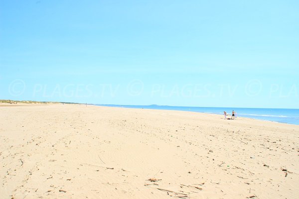 Wild beach in Valras in France