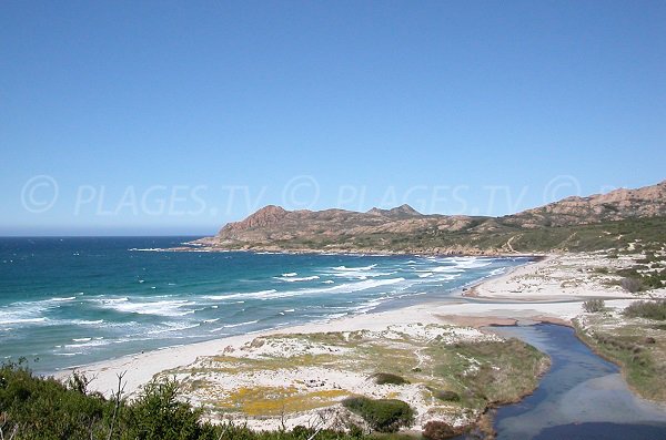 Photo de la plage de l'Ostriconi en Corse