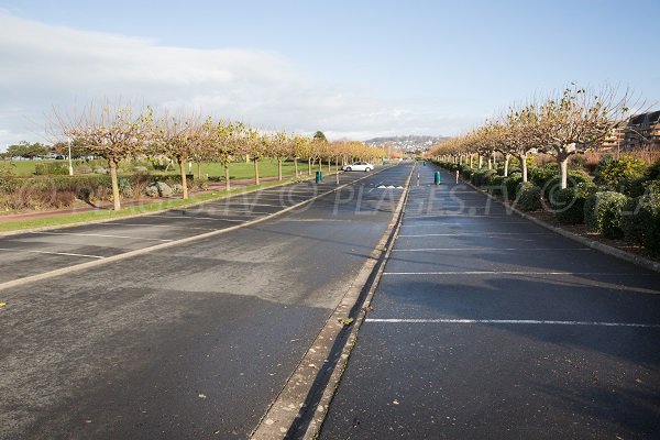 Parking of the west beach of Deauville