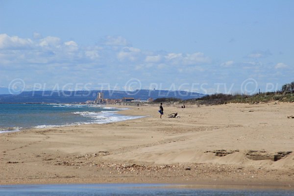 Sérignan dalla spiaggia Portiragnes