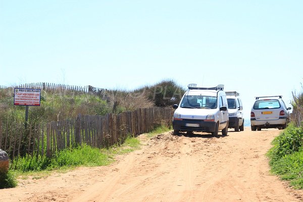 Accès à la plage ouest de Portiragnes