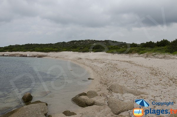 Plage à l'ouest de la pointe de Ventilegne - Figari