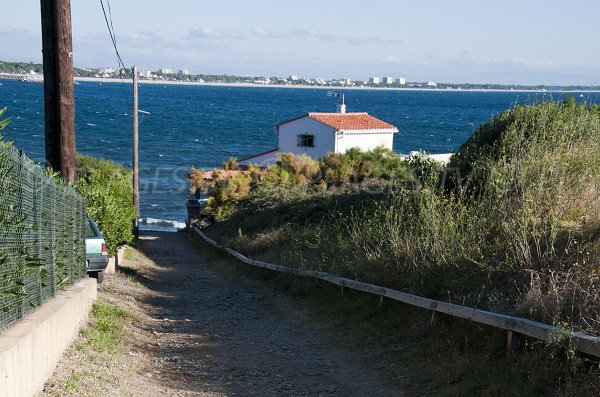 Path to go to Ouille beach in Collioure in France