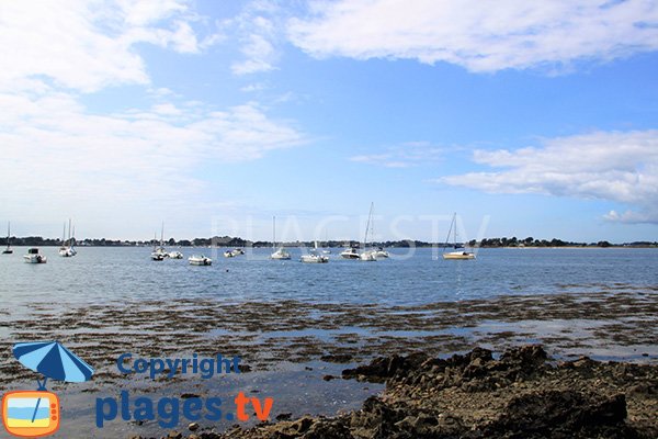 Bateaux aux mouillage dans le golfe du Morbihan