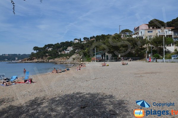 Plage des Oursinières au Pradet dans le Var