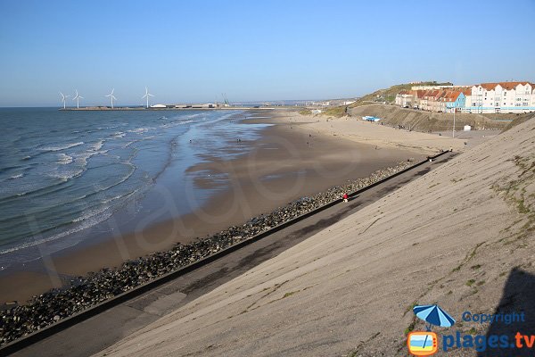 Portel beach from the dike