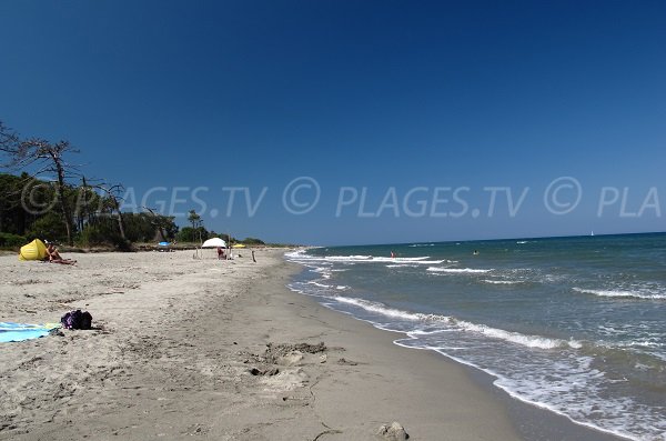 North beach in Padulone beach in Aléria