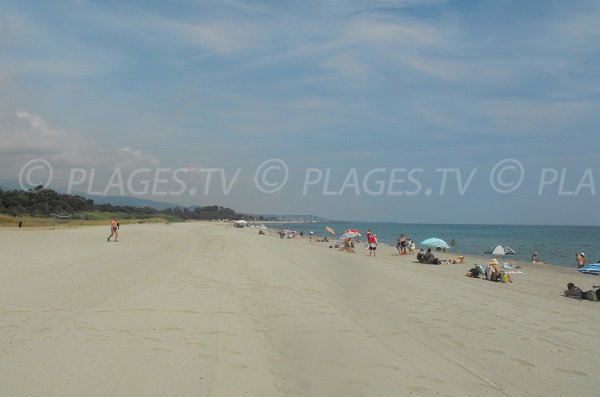 Padulone beach in Cervione in Corsica