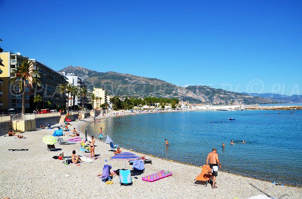 Spiaggia di Roquebrune Cap Martin si affaccia Menton