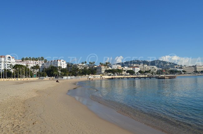 Beach in the Palais des Festivals area in Cannes