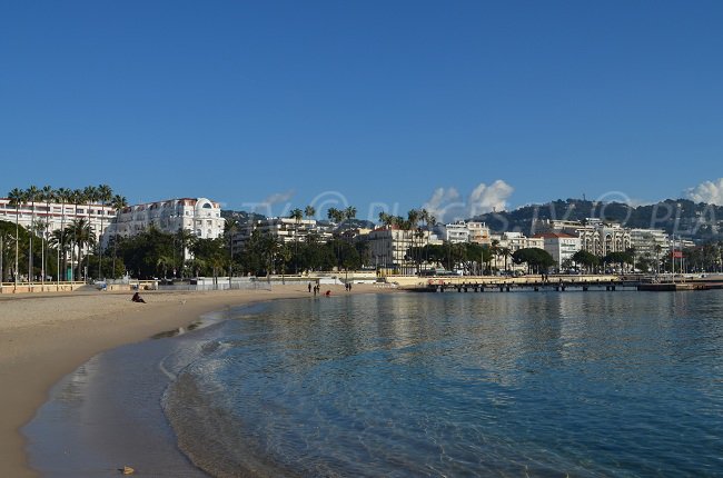 Public beach of the Palais des Festivals of Cannes