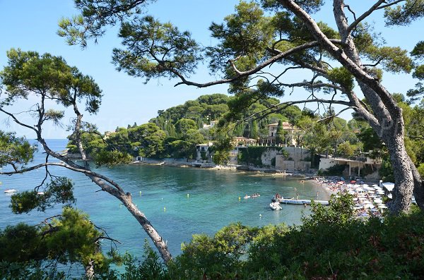 Plage de Paloma dans la pinède du Cap Ferrat