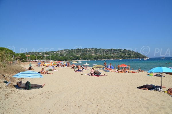 Foto des Strandes von Pampelonne im Bereich Moulins - öffentlicher Bereich