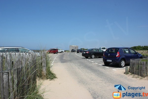 Parking of Paracou beach in Les Sables d'Olonne