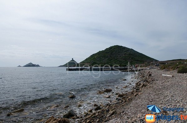 Vue sur les Sanguinaires depuis la plage - Ajaccio