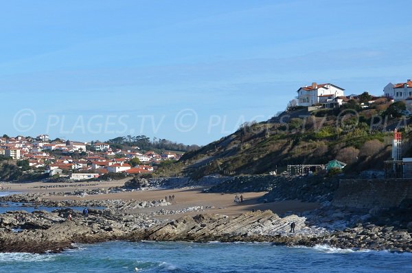  Overview of Parlementia beach and the village of Bidart