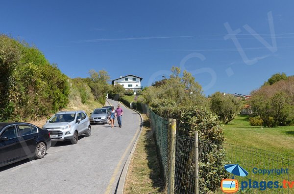 Parking de la plage de Parlementia à Guethary