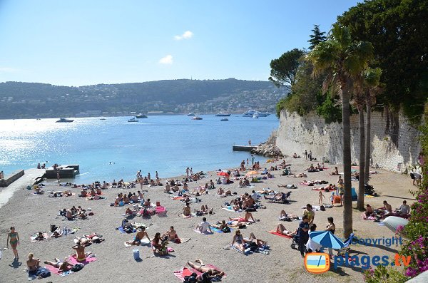 Passable beach in Saint Jean Cap Ferrat in Villefranche sur Mer Bay