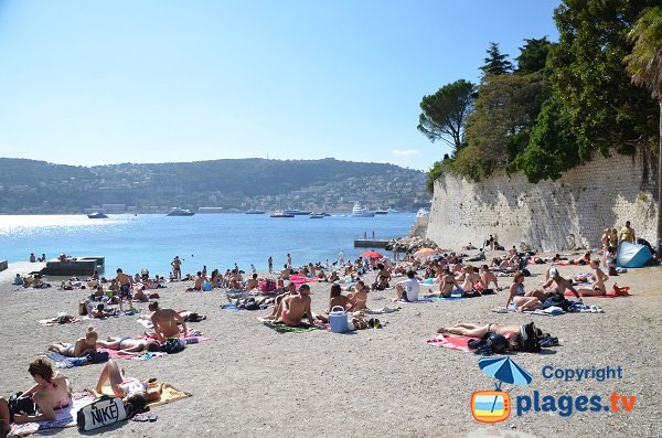 Beautiful beach near Nice in Saint Jean Cap Ferrat