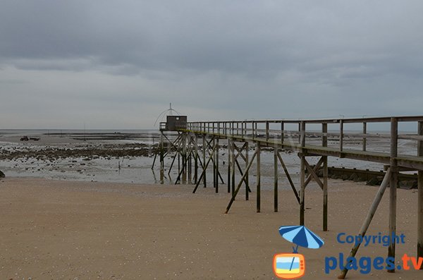 Pêcherie sur la plage de Les Moutiers en Retz